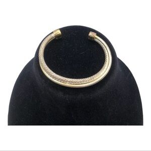 Vintage Silver and Gold Cable Bracelet